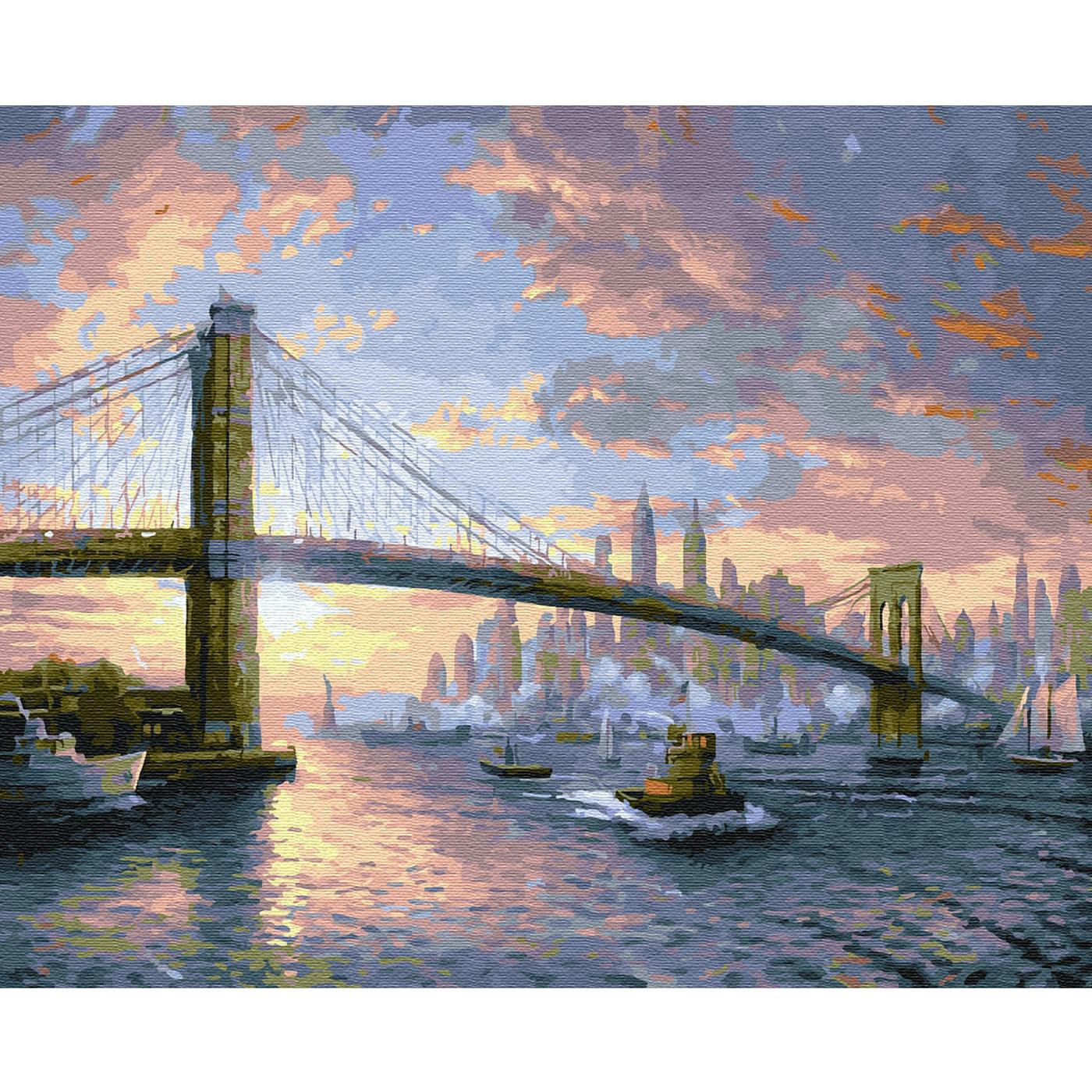 Картина мост. Томас Кинкейд Бруклинский мост. Томас Кинкейд картины Нью Йорк. Картина Бруклинский мост.