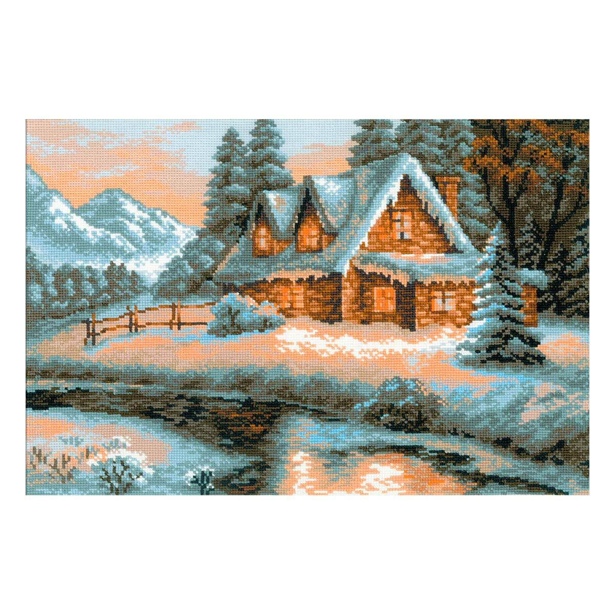 Набор для вышивания крестом дома вышивка зимний пейзаж