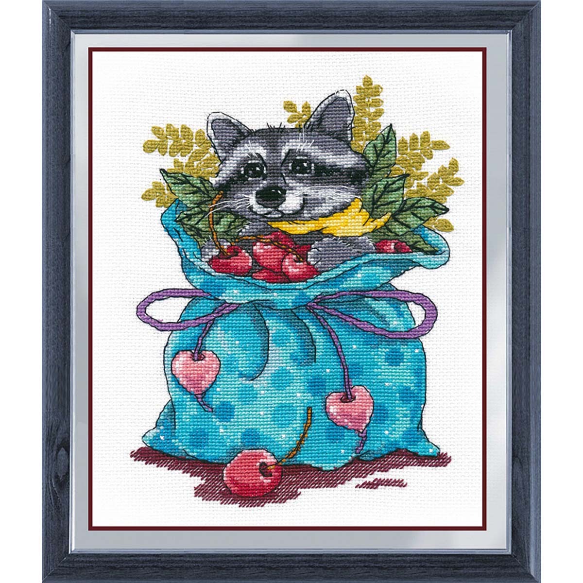 набор для вышивания овен счастье рядом. вышитые цветочные композиции.