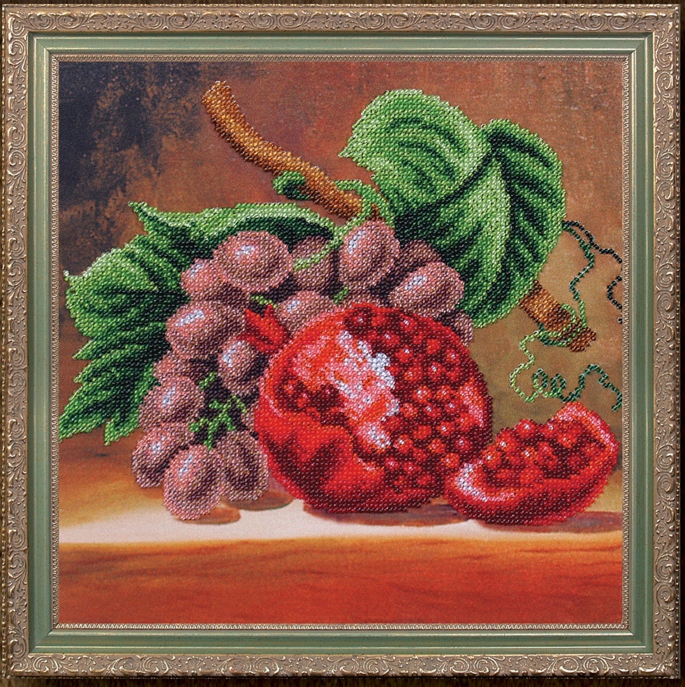Канва для вышивания с нанесенным рисунком бисером