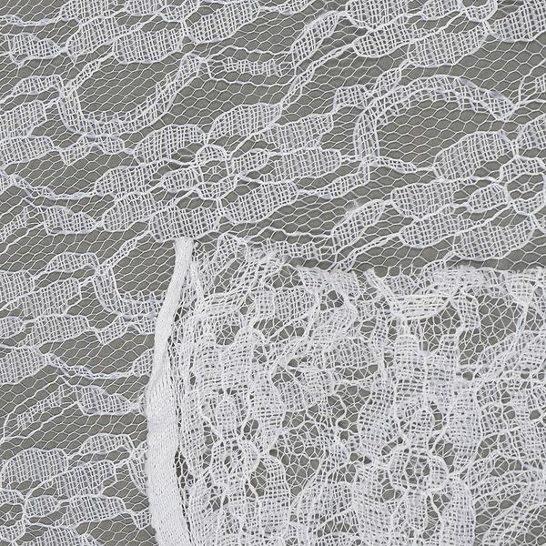 Ткань кружевная гипюр 35 г/м², 150 см / 45 метров, TBY.M0187.01, цв.белый