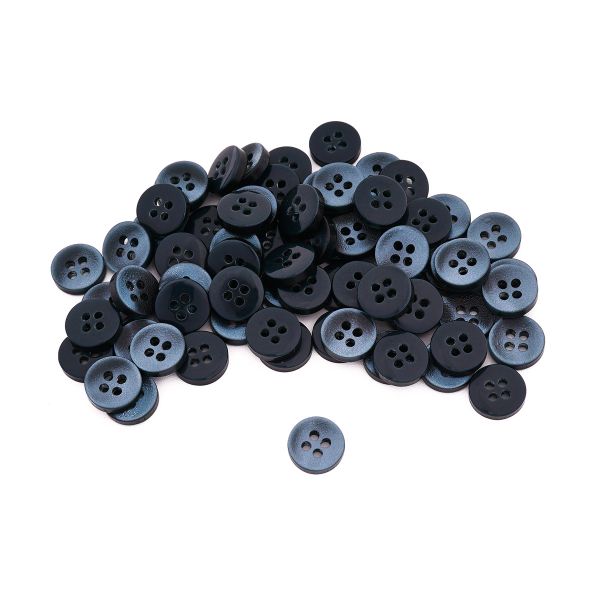 Пуговицы 4 прокола 18L=11 мм, пластик, col.05 бирюзовый, 72 шт, CN2842