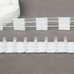 Лента (тесьма) шторная: сборка параллельная (1:2) 25 мм / 50 метров, (2 шнура) для велкро, белый, С0(1/2)5