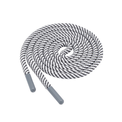 Шнурок круглый двухцветный ⌀5.0 мм / 135см, 1 шт, 09 серый/белый, 3AR2803
