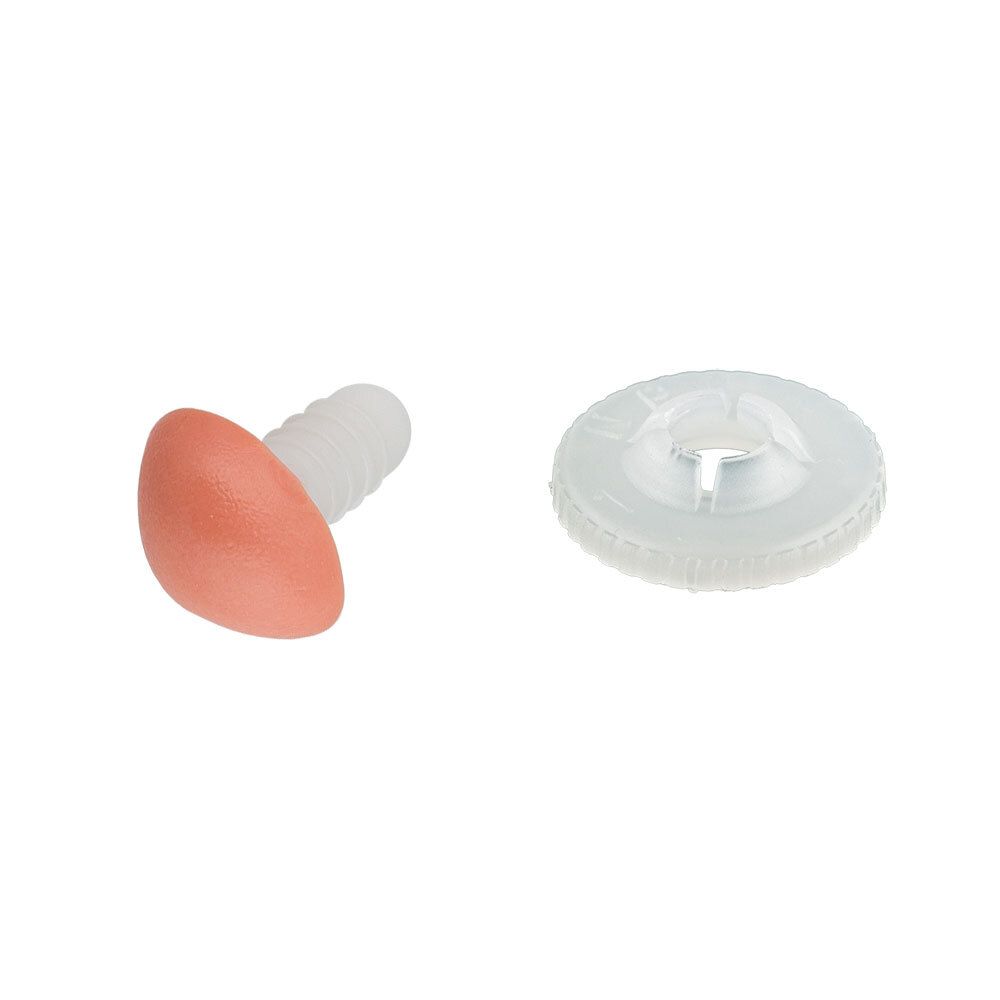 Носик для игрушек пластиковый 15 мм, 25 шт, розовый, HobbyBe DNS/S- 15
