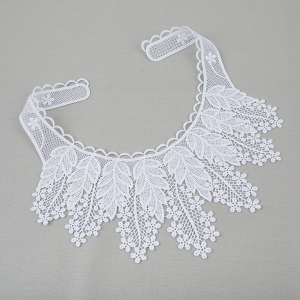 Пришивная кружевная вставка 250 мм, гипюр, 10 шт, Турция, белый, Gamma GIC-27-02 белый