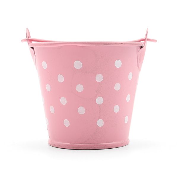 Ведро в горошек 6х5,3см (розовый), AR004-1
