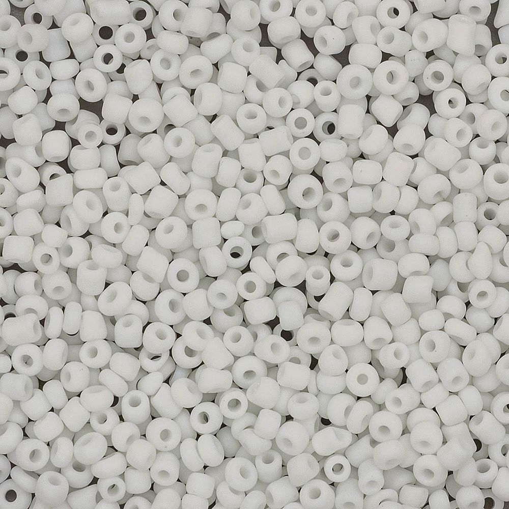 Бисер Astra&amp;Craft 11/0 (2.1 мм), 200 г (10х20 г), цв. M41 белый/непрозр.матовый