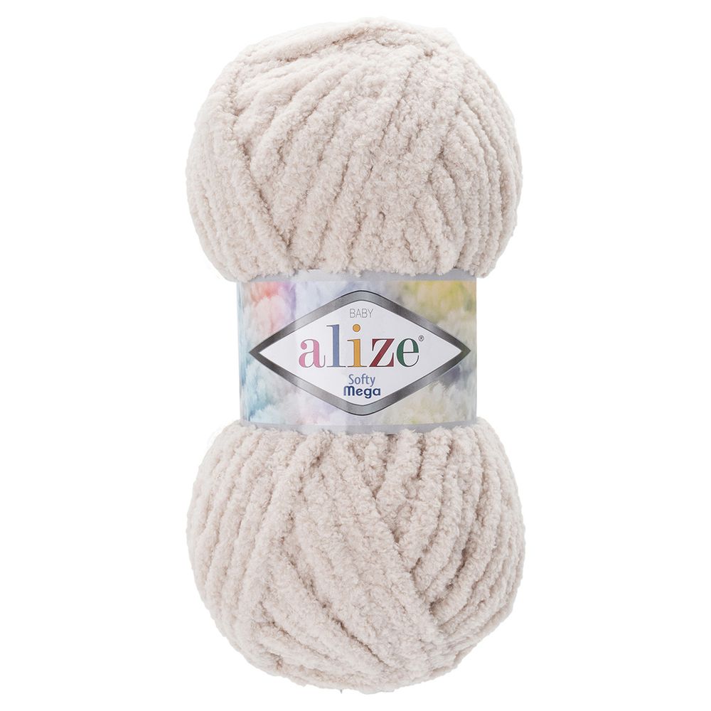 Пряжа Alize (Ализе) Softy Mega / уп.5 мот. по 100 г, 70м, 599 айвори