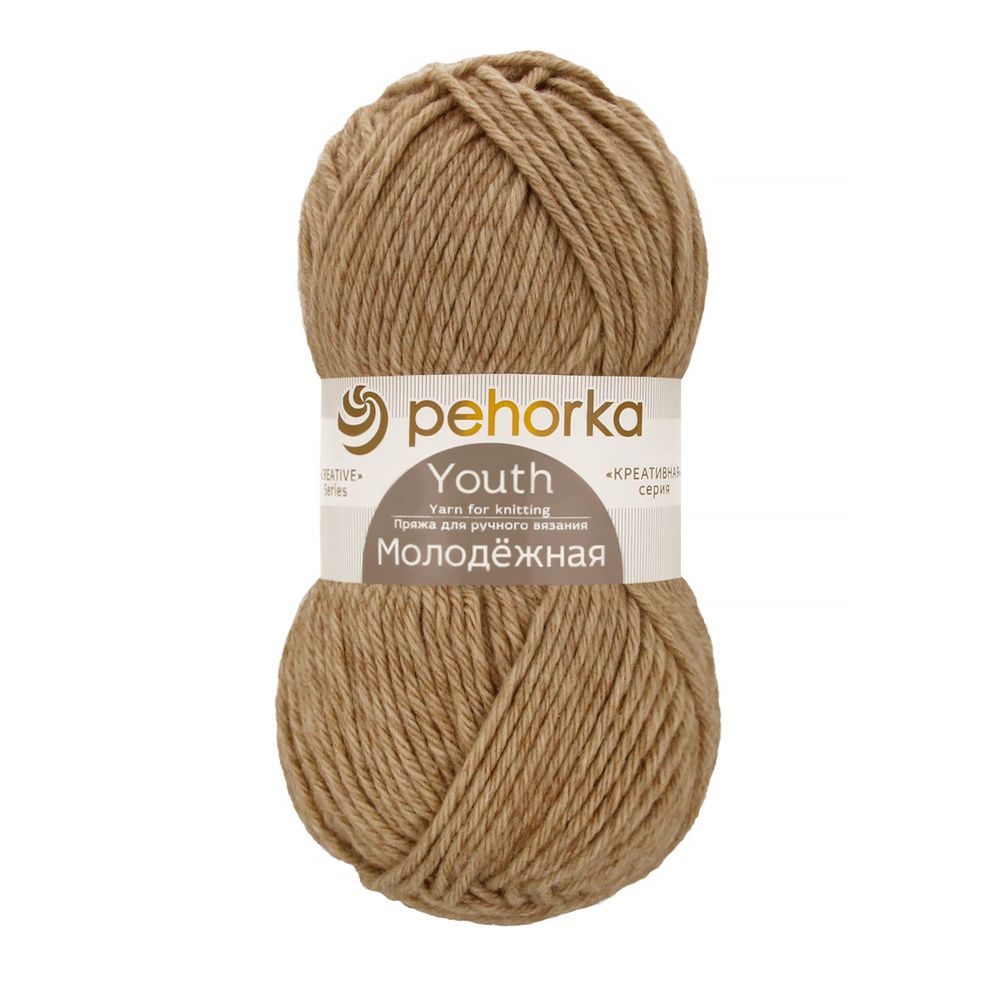 Пряжа Пехорка Молодежная / уп.5 мот. по 100 г, 280 м, цв.756 бархатный беж Пряжа Пехорка Молодежная / уп.5 мот. по 100 г, 280 м, цв.756 бархатный беж