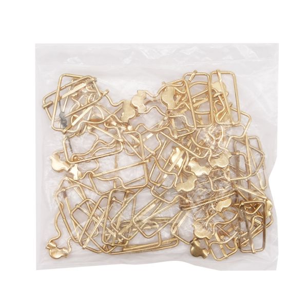 Застежка для комбинезона 31.5 мм, ушко 47х39 мм, 20 шт, золото цв.02