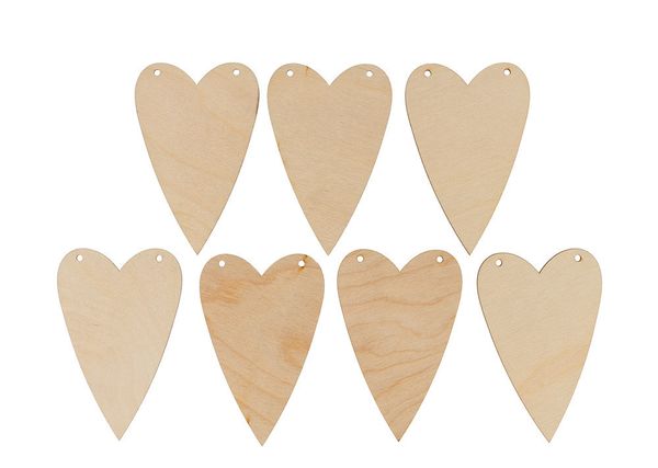 Заготовка из фанеры Гирлянда из сердец 2, 10х6.5 см, 7 сердец, ВД-880 Mr.Carving