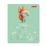 Тетрадь ученическая общая, глянцевая ламинация, A5+ 48 л. на скобе 65 г/м², белизна 100%, 10 шт, клетка в термоусадочной пленке, 000740 Забавный лис, Светоч 48ТЕТк-004