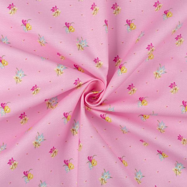 Ткань для пэчворка Peppy Весенний этюд, отрез 50х55 см, 146 г/м², ВЭ-18 розовый, Peppy