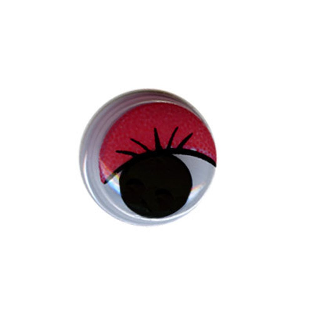 Глаза для кукол и игрушек круглые с бегающими зрачками ⌀15 мм, 24 шт, красный, HobbyBe MER-15