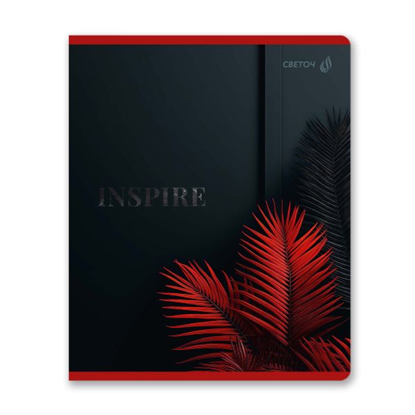 Тетрадь ученическая общая, софт-тач ламинация + выборочный лак, A5+ 96 л. на скобе 65 г/м², белизна 100 %, 5 шт, клетка, 01004 Тень полуночного сада, Светоч 96Т17