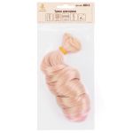 Трессы для кукол 15 см, 100 см, 38 г, 37 блонд, розовый, HobbyBe HAR-5