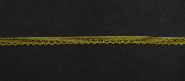 Кружево вязаное (тесьма) 8 мм, цв.болотный, Alfa, 25 метров, AF-024-089