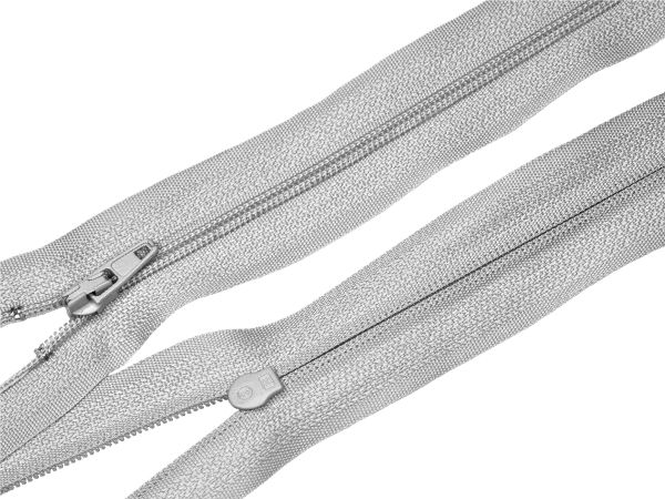 Молния спираль (витая) (цв.SBS) брючная Т3 (3 мм) 1 зам., н/раз., 20 см, автомат, S-165 светло-серый, уп.100 шт