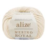 Пряжа Alize (Ализе) Merino Royal / уп.10 мот. по 50 г, 100м, 62 молочный