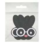Термоаппликация Зайка в очках 70х85мм (Black (черный)), 2 шт, LA525