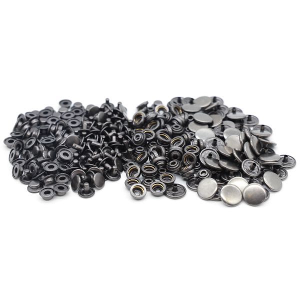 Кнопка Дельта (O-образная) ⌀15/12 мм, ≈72 шт, МЕТАЛЛ, чер.никель, NEW STAR