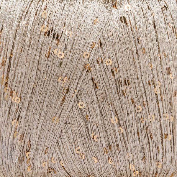 Пряжа Люблю вязать Пайетки / уп.2 мот. по 50 г, 260 м, 147 темное золото/золото