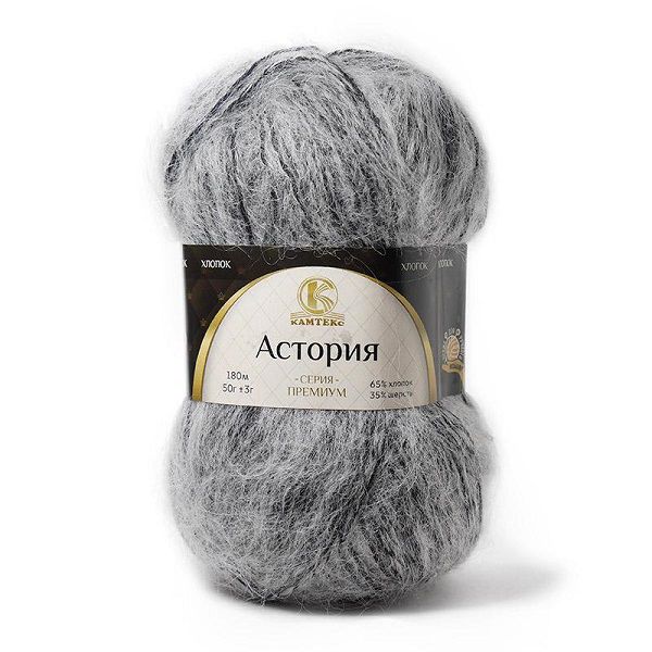 Пряжа Камтекс Астория / уп.5 мот. по 50 г, 180 м, 406_меланж 7