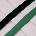 Лента бархатная (тесьма) 20.0 мм / 32.9±2 метров, 0081-1901, 165 темно-зеленый