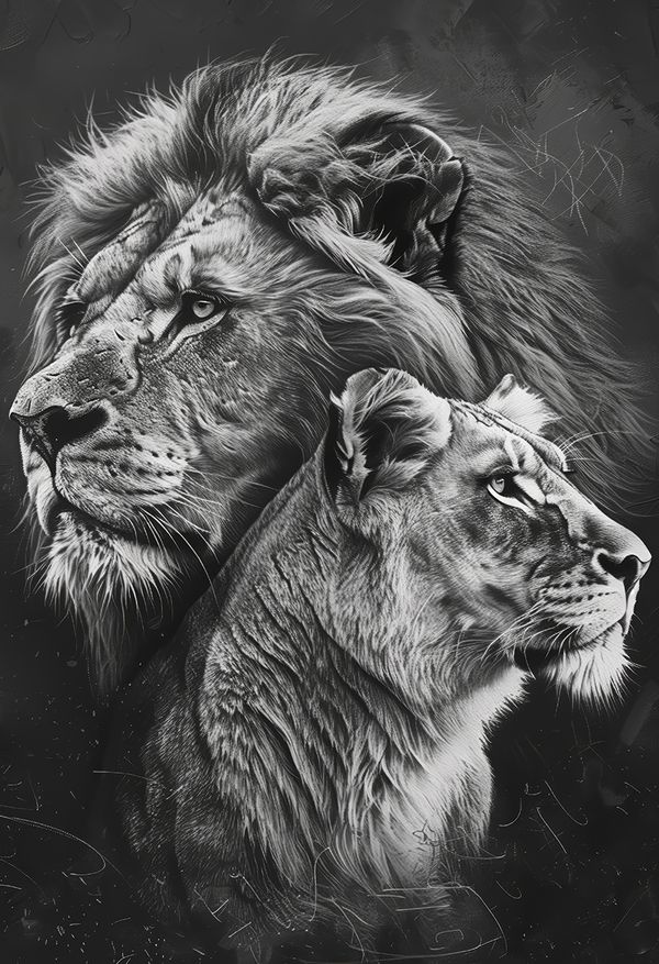 Пазл 500 элементов, Лев и львица, Фрея PZL-500/60