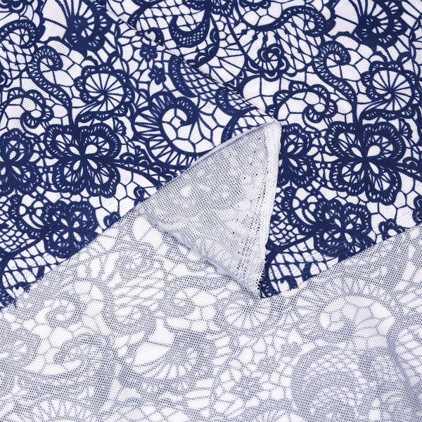 Сетка бельевая эластичная 120 г/м², шир.150 см / 1 метр, T-0822, цв.1 принт Кружево /T-0822.1.1/