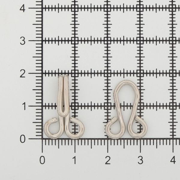 Крючки пришивные 33х12 мм, №10, цв.никель, 200 шт
