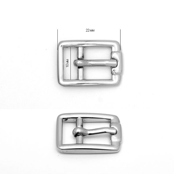 Пряжка ременная металл 10 мм (внешн. 22х16 мм), 20 шт, TBY.2006, цв. никель