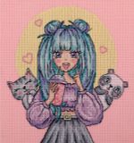 Набор для вышивания Klart 8-557, Розовое настроение, 19х19 см