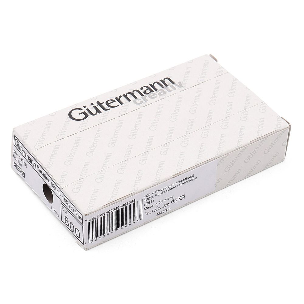 Нитки для трикотажа Gutermann Maraflex, 150м, _800 белый, 5 катушек