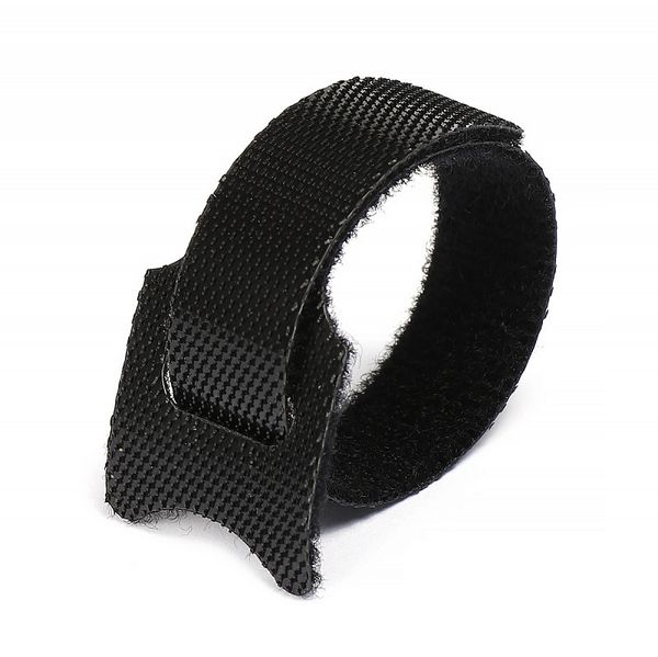 Лента контактная липучка (велкро) хомут 15 мм, 1,2 см, 100 шт, черный /TOS/