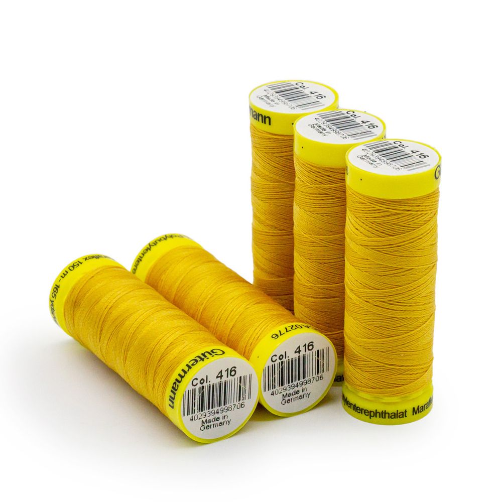 Нитки для трикотажа Gutermann Maraflex, 150м, 416 св.золото, 5 катушек