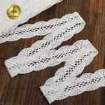 Кружево вязаное (тесьма) 30 мм / 10 метров, 5819 цв.02 белый, Kruzhevo