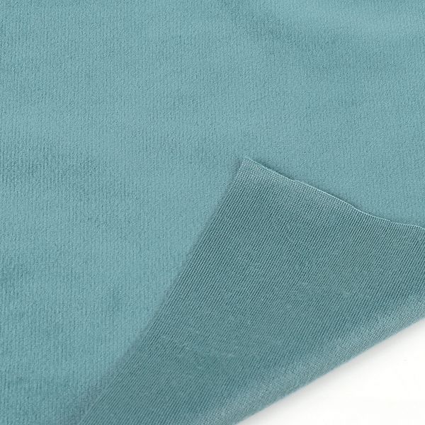 Трикотаж бархат плотный, КЛ.27046 100% п/э: 48х50см (50х50см) ±2см, цв.бирюзовый