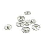 Кнопка пришивная металл ⌀25.0 мм, никель, 4 шт, КПР1