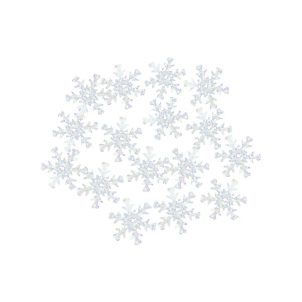 Пайетки фигурные снежинки, 24 мм, упак. 10 гр, Астра, 50112 серебро голограмма, уп.10 шт