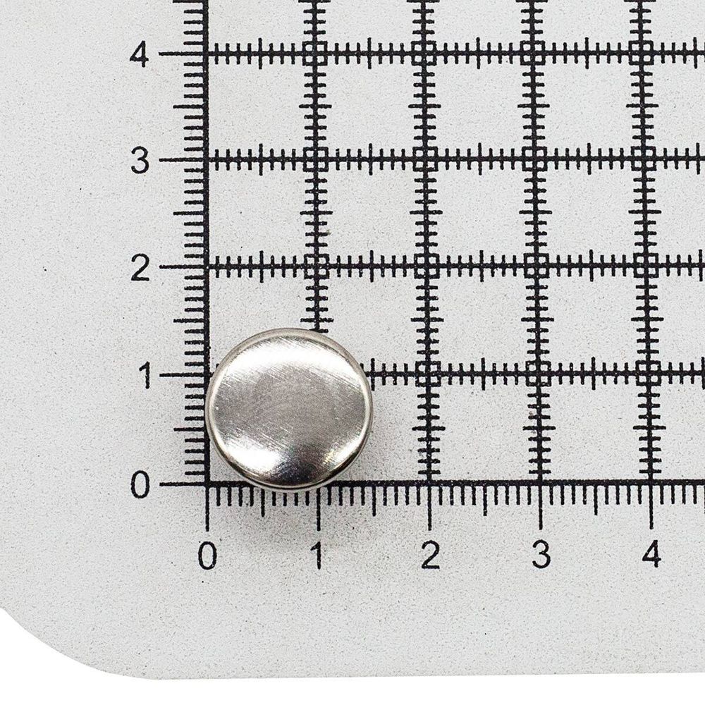 Часть кнопки Дельта (O-образная) ⌀15 мм (A-часть), 9/15 никель мет. кольц, 100 шт