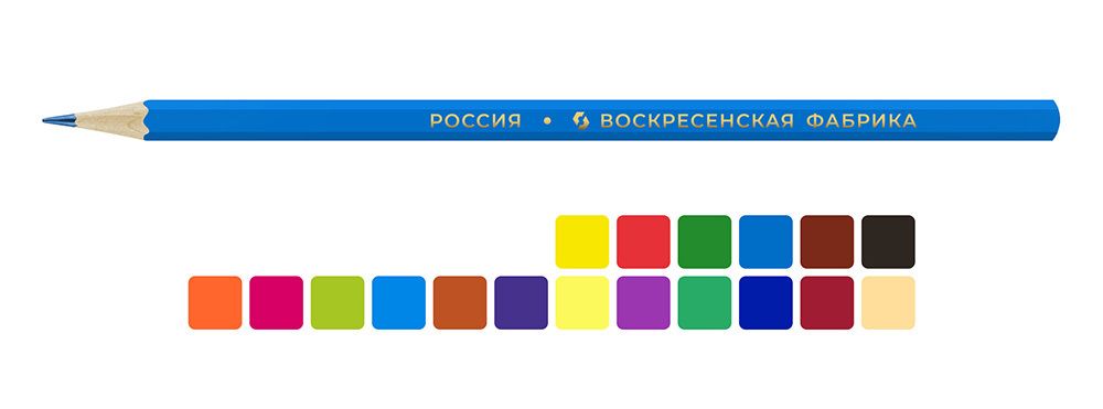 Набор цветных карандашей Варя TSR-CP-3018 заточенный 8х18 цв, Набор цветных карандашей Варя TSR-CP-3018 заточенный 8х18 цв, ВКФ TSR-CP-3018