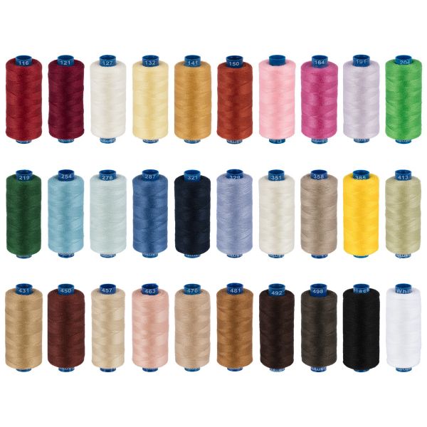 Нитки швейные бытовые Gamma 40/2, 365 м / 10 кат., ассорти 05