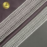 Кружево гипюр (плетёное) матовая нить арт.TR.8G8298 75мм цв.молочный уп.9м, Kruzhevo