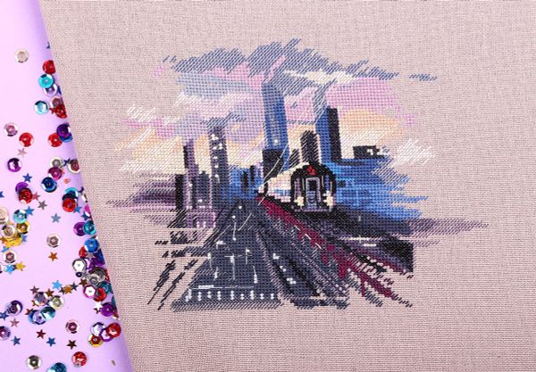 Набор для вышивания нитками Panna, Метро Нью-Йорка, 21,5х16,5 см