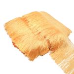 Бахрома отделочная широкая 120.0 мм / 25 метров, нитяная, 001 золотистый, 0390-0310