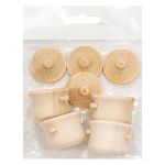 Заготовка из дерева Кастрюля мини, h3,3х3,7х3,5см, 4 шт