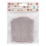 Комплект одежды для игрушек цв.серый: шапка и гетры, 9,5смх10см, 3смх8см