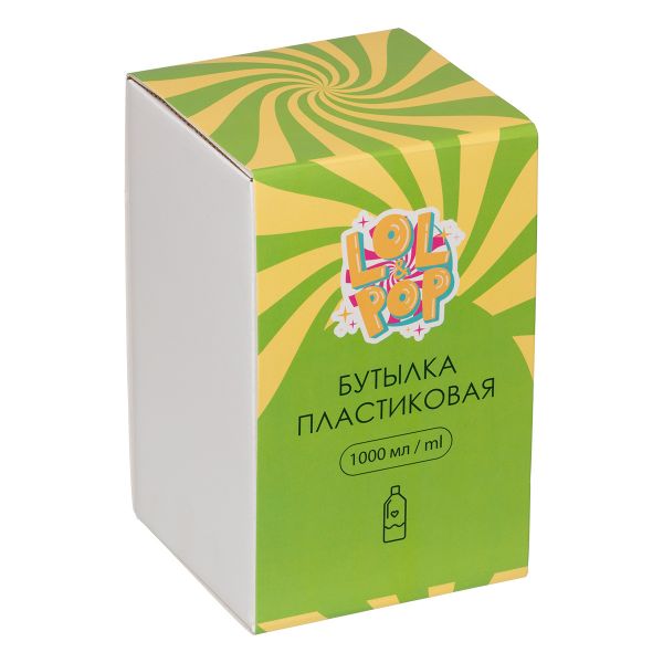 Бутылка пластиковая 1000 мл, 19х11 см, №02 коричневый, Lol&Pop LLP-008